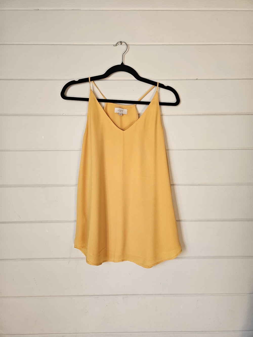 LOFT Sunny Yellow V-Neck Spaghetti Strap Cami (XS)